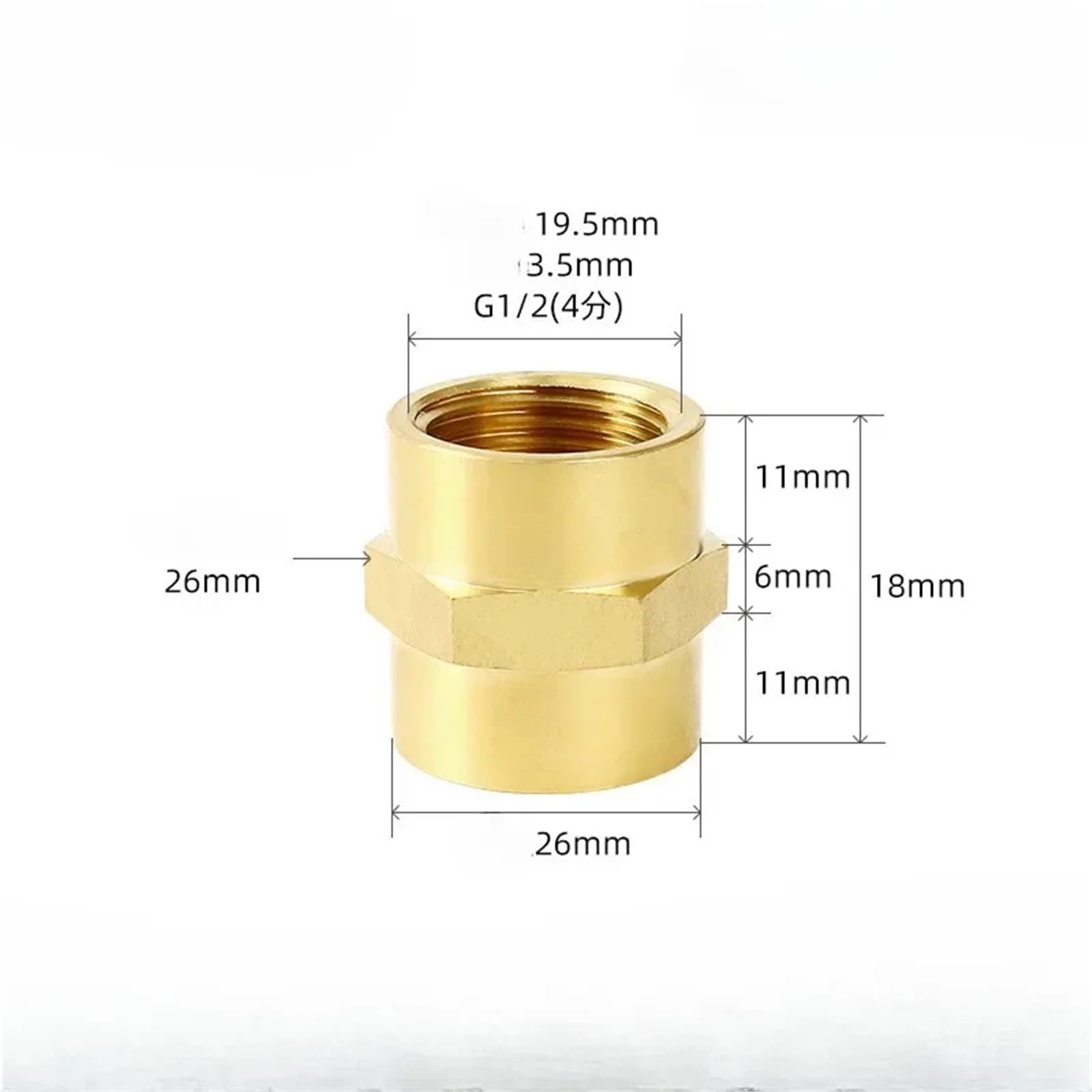 Accesorio de tubería de latón con rosca hembra de 1/2", 3/4", 1", 1-1/2" y 2", manguera de cobre, acoplamiento hexagonal, conector rápido for agua, combustible y gas (1 unidad)(2")