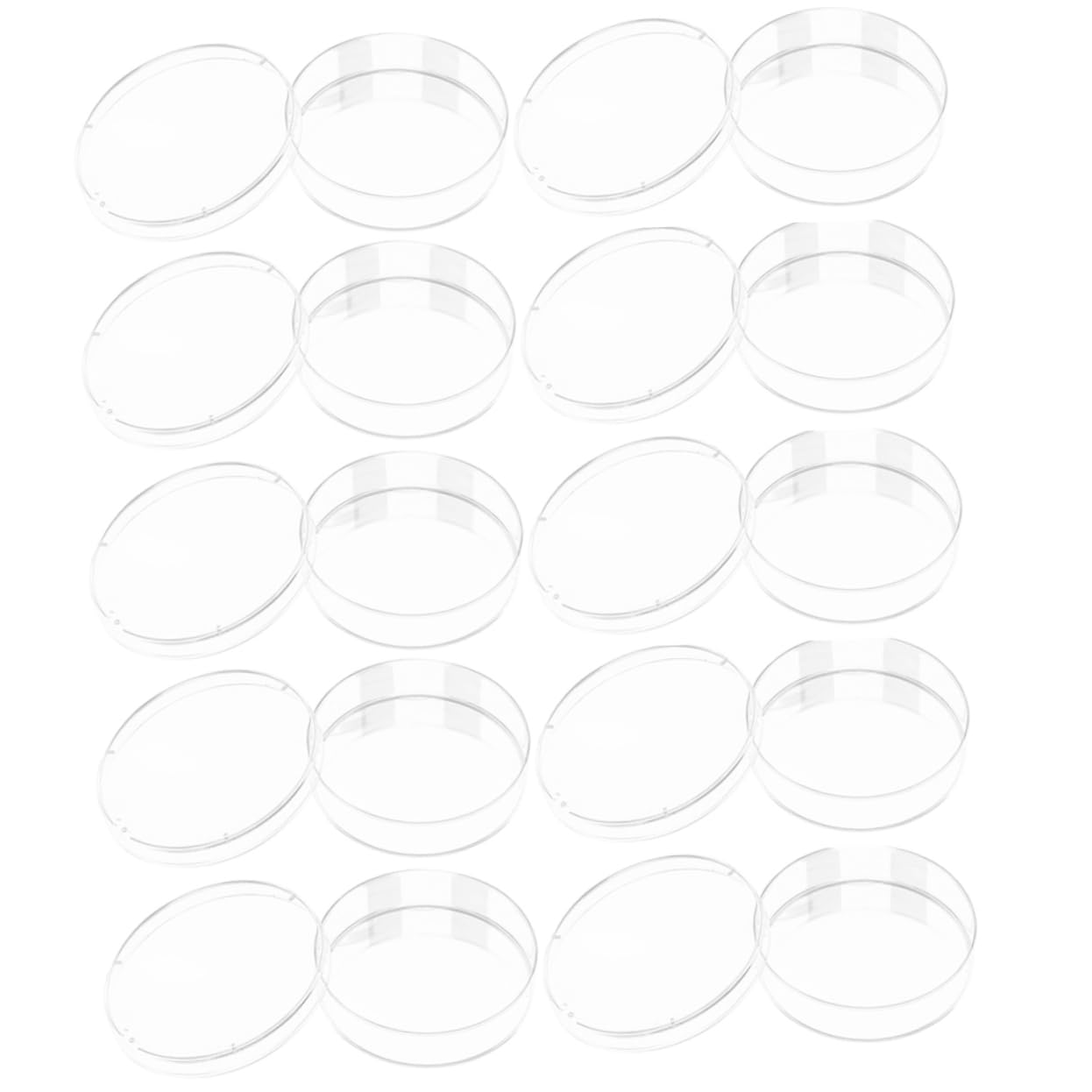Mobestech 40pezzi Piastre Di Petri Plastica Trasparenti Con Coperchio Per Esperimenti Scientifici Ottime Per La Coltivazione Cellulare e La Ricerca Laboratorio