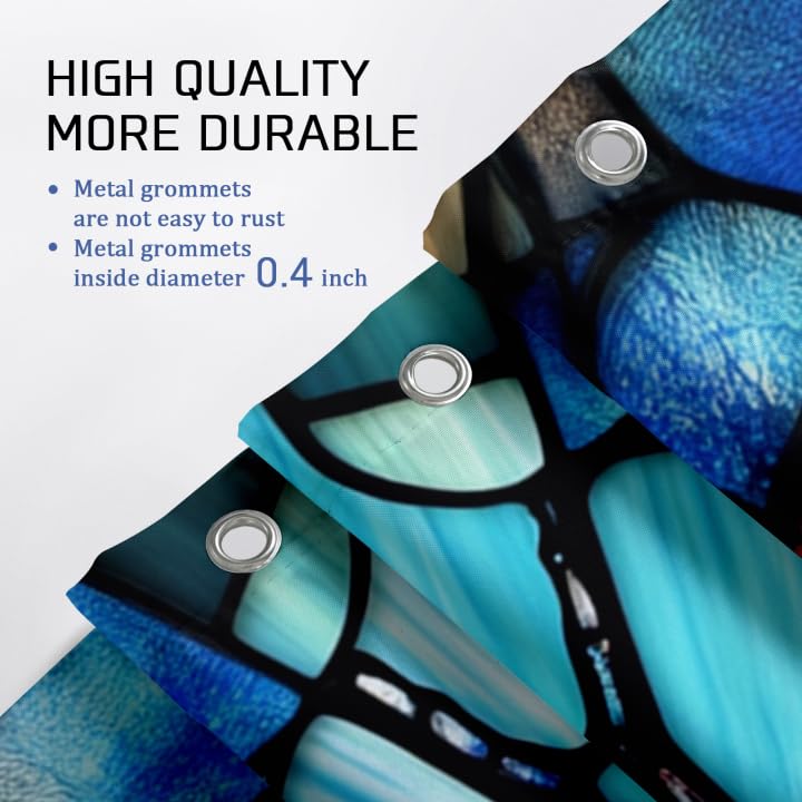 Libellen Duschvorhang Aus Polyester 183x183 Cm – Wasserdicht, Mit 12 Haken, Für Bad & Dusche