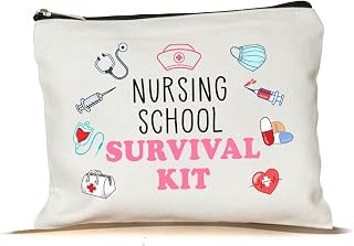 Nursing School Survival Kit Makeup Bag - Nursing Student Gifts For Women - Nurse Practitioner Gifts - Cosmetic Bag For Nurses Nursing Students - Birthday And Christmas Gift For Nursing School