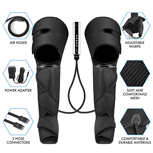 Image of CINCOM Leg Massager, Leg Compression Massager for Circulation and Pain Relief Air Compression Foot Calf Thigh Massager with Handheld Controller (Thigh & Calf & Foot)