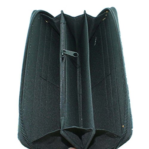 Texas West Women's Rhinestone Skull Zipper Wallet in Multi-Color (Red)3