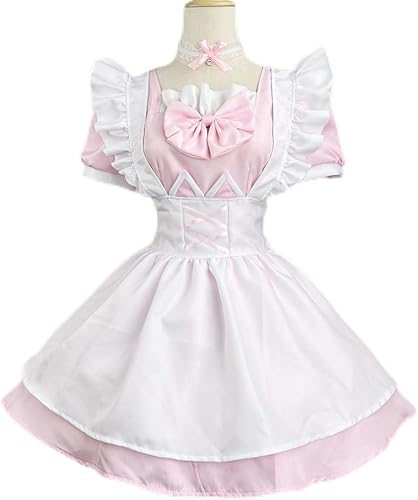 Disfraz de anime de chocolate para cosplay de vainilla, delantal de sirvienta, disfraz de Lolita, disfraz de cosplay con orejas de gato