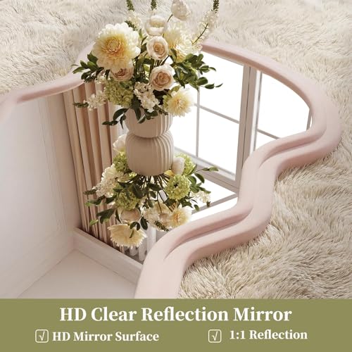 Image of Koonmi 71 inchx32 inch Wavy Mirror Full Length, Flannel Full Body Mirror