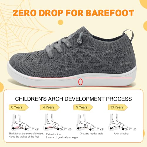 JOINFREE Toddler Shoes Girls Boys Wide Barefoot Shoes Minimalist Walking Sneakers Zero Drop Slip on Tennis Shoe Breathable Naturally Flexible3