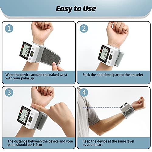 Wrist-Accurate-Automatic-High-Blood-Pressure-Monitors-Portable-LCD-Screen-Irregular-Heartbeat-Monitor-with-Storage-Case-and-Adjustable-Cuff-Powered-by-Battery-Black