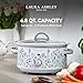 Laura Ashley Slow Cooker 6.8 Quart - Large Slow Cooker 6.8 qt for 8 to 10 People - Energy Efficient Slow Cookers with 3 Heat Settings - Dishwasher Safe Removeable Ceramic Crock & Tempered Glass Lid