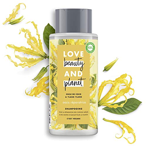 Love Beauty and Planet Shampooing huile de coco & ylang ylang Oasis réparatrice - La bouteille de 400 ml