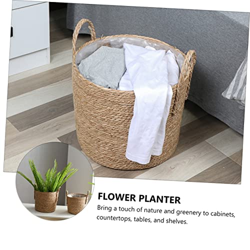 DOITOOL Straw Flower Pot 16Cm Woven Rattan Plant Pot Indoor Wicker Planter Handcrafted Seagrass Basket for Home Decor and Plant Storage - Image 4