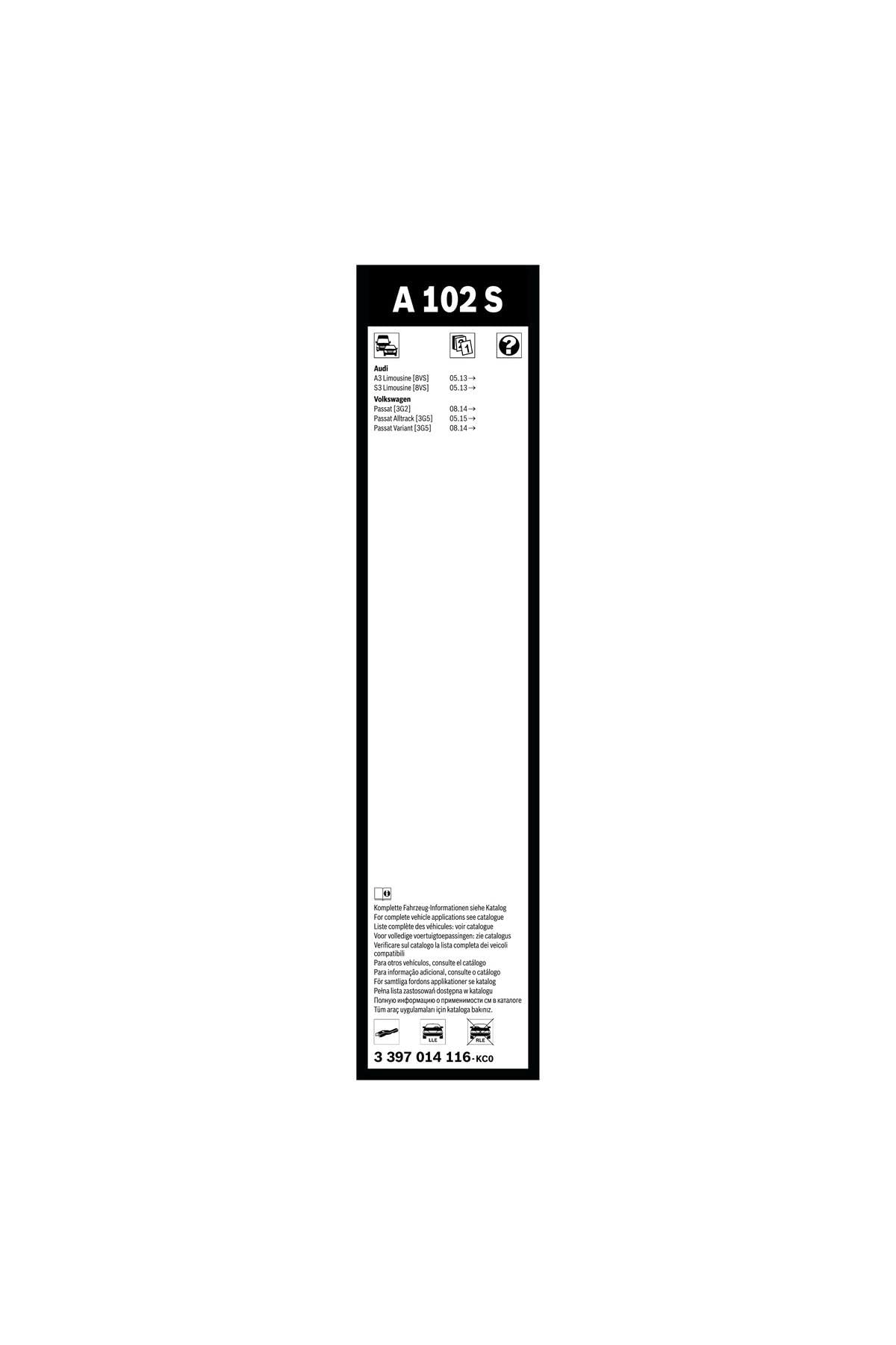 Bosch Aerotwin silecek seti - [650/475 mm] PORSCHE Panamera (2013-2016) [970] #A102S