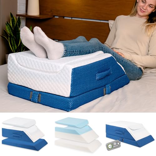 Ritalia® Coussin Jambes SURÉLEVÉ avec 3 hauteurs pour ameliorer Circulation Coussin SURELEVATEUR...