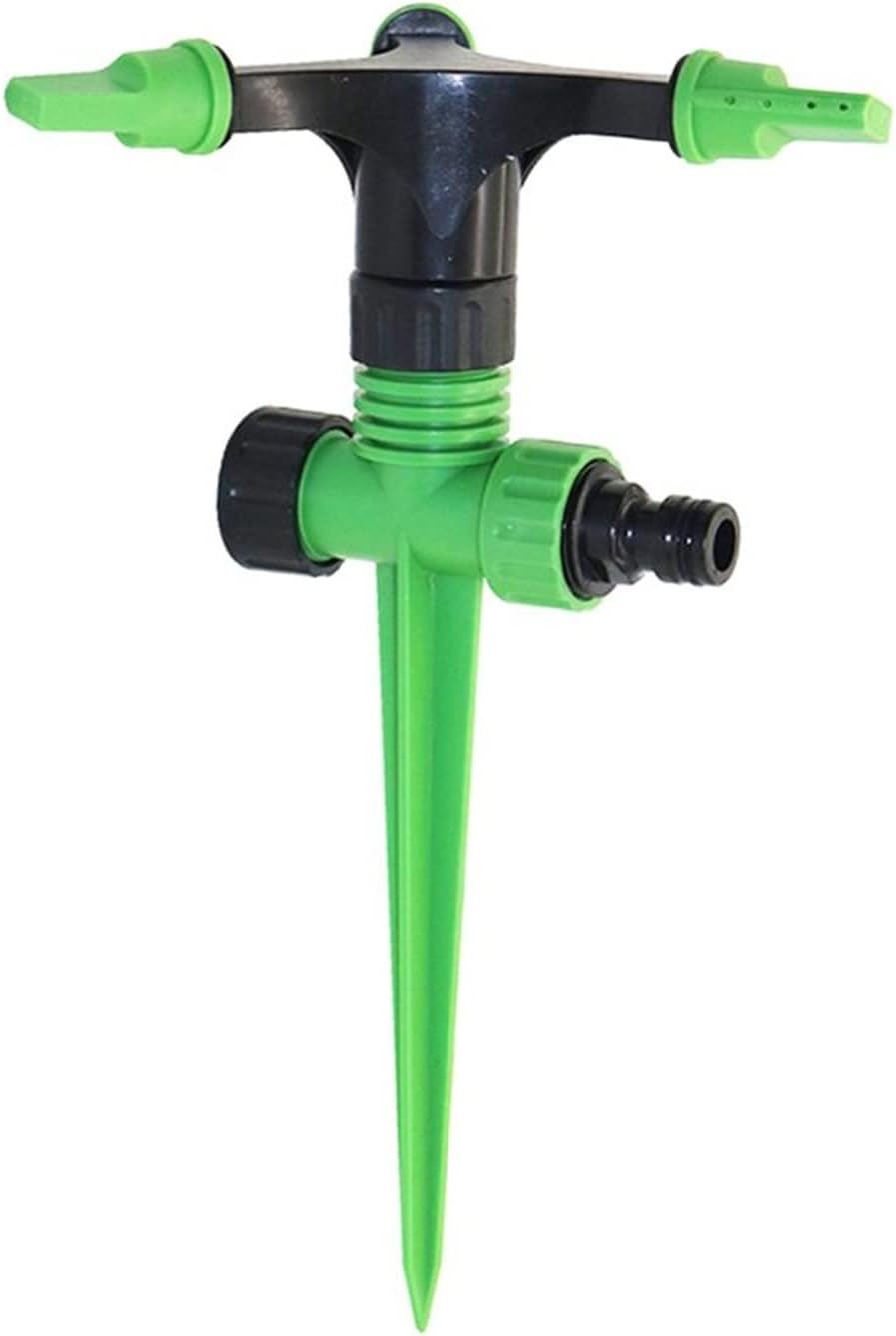 Lawn Garden Sprinkler 1 Piece of Automatic 360-degree Spiked Rotating Sprinkler for Garden and Courtyard Lawn Watering and Irrigation 3 Arm Round Sprinkler