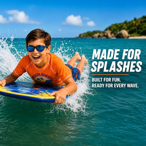 Image of Quad Seven Boys 2-Piece Rash Guard Swimsuit Set Short-Sleeve (Sizes 5-12) | Lightweight Quick-Dry Fabric with Sun Protection, Matching Top & Trunks, Adjustable Drawstring Waist for Pool or Beach Days