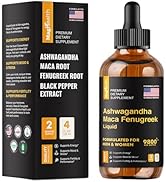 Ashwagandha Maca Fenugreek Extracts - Supports Energy &amp; Focus - Liquid Supplement for Men &amp; Women...