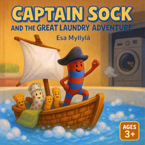 Page de couverture de Captain Sock and the Great Laundry Adventure 3+