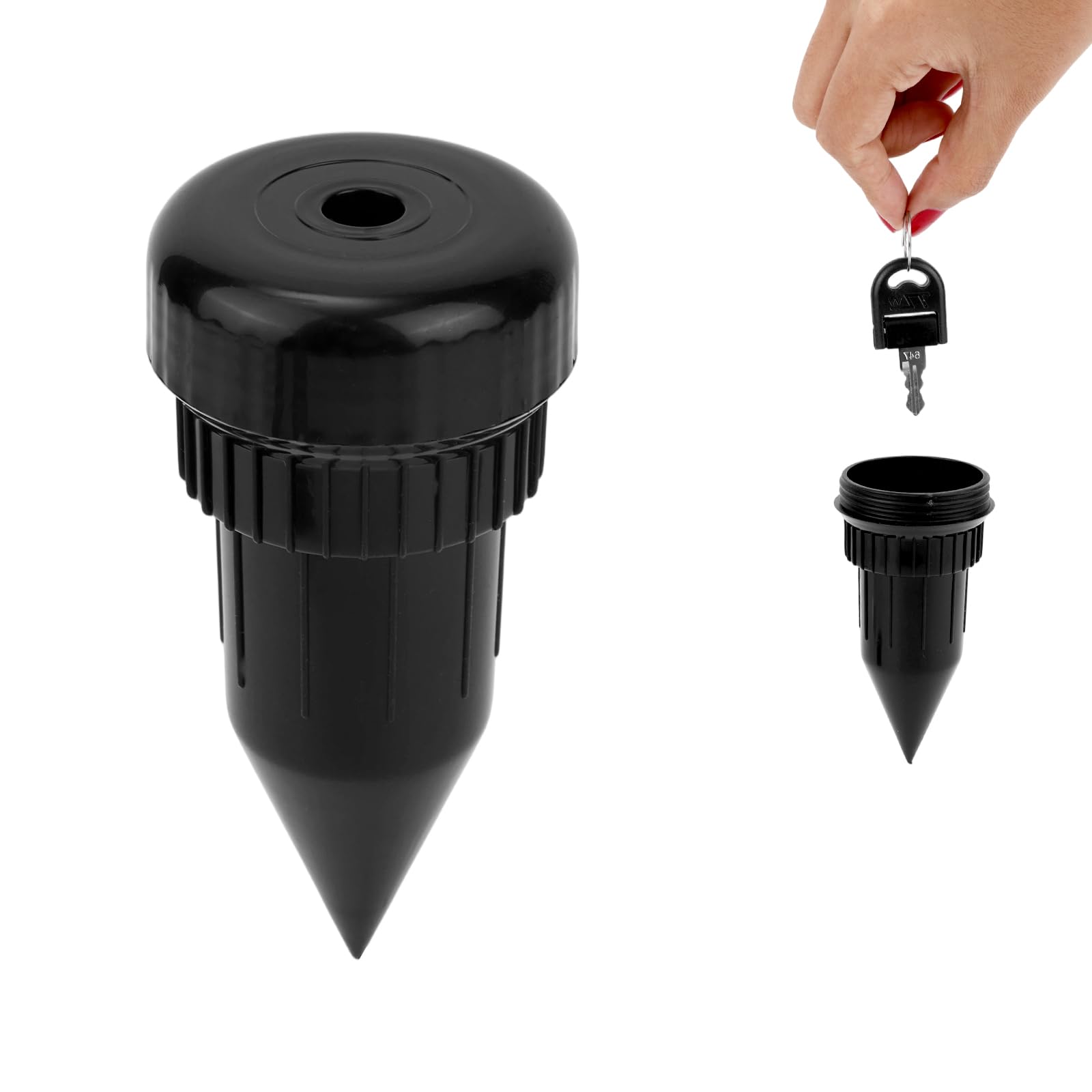 Sprinkler Head Key Hider, Realistic Sprinkler Hide a Key Holder Outside Waterproof & Discreet Outdoor Secret Storage Container for Hidden Spare Keys Cashes & Small Items for Garden Emergency Backup