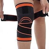 Kniebandage, Elastische Kniestütze, Sport Knieschützer Knieschoner Kniestütze Brace Guard Verstellbarer Knie Ärmelschutz für Indoor Outdoor Sportarten für Basketball Laufen Jumpers Knee Tennis(6#(L))