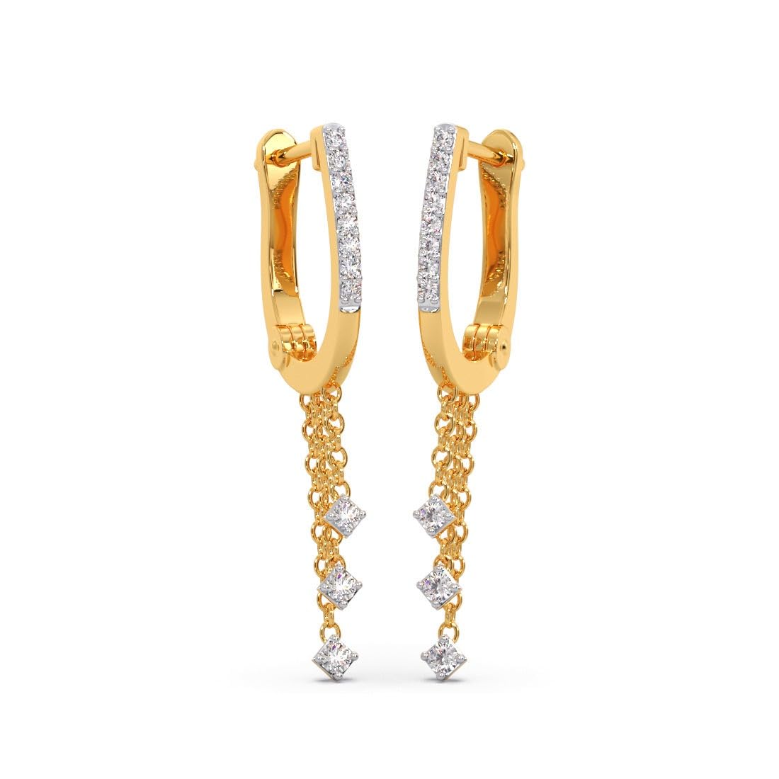 CANDERE - A KALYAN JEWELLERS COMPANY 14K BIS Hallmark Pure Yellow Gold and certified SIIJ Real Diamond Dangle Earring for Women with Kidney Wire closure (B0C8V5LHRC) Amazon Price History, Amazon Price Tracker