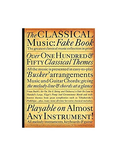 The Classical Music Fake Book Partition Ligne De Mélodie et Accords Flûte à Bec Descant