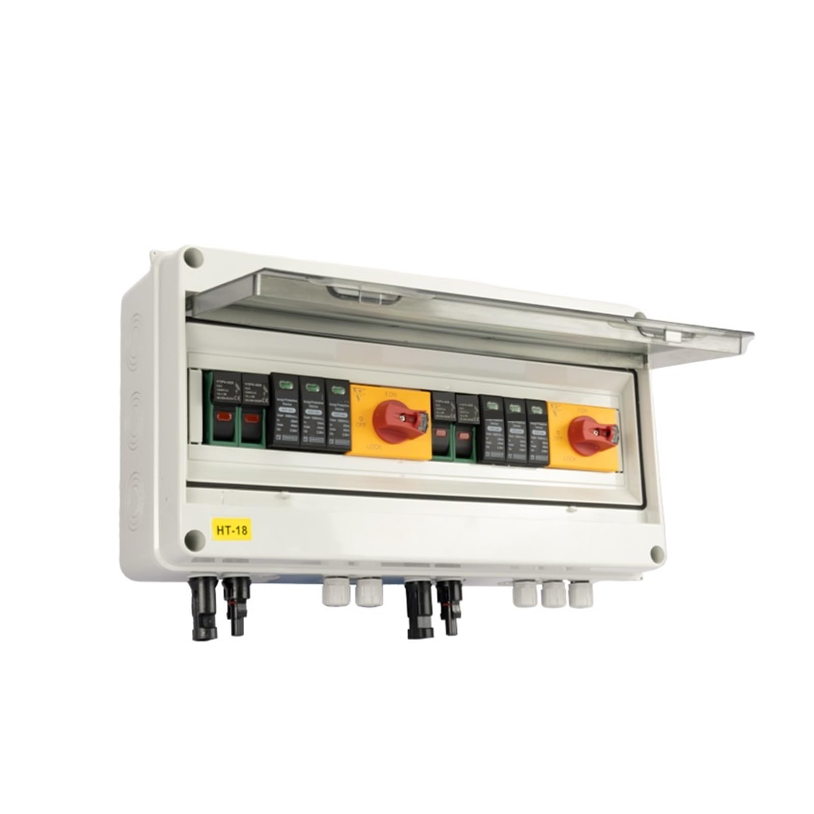RWRAPS Esterno Impermeabile HT-18 2 Stringhe 2 ingressi 2 uscite 1000 V IP65 fotovoltaico Solare 3 P SPD Protezione da sovratensioni Contro i fulmini DC Combiner Box