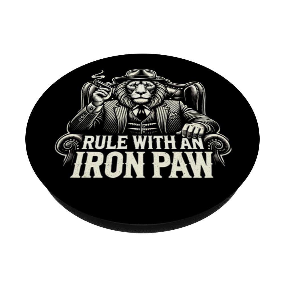 Gangster Style Mafia Lifestyle Organized Crime Family PopSockets Swappable PopGrip, Black - Image 2