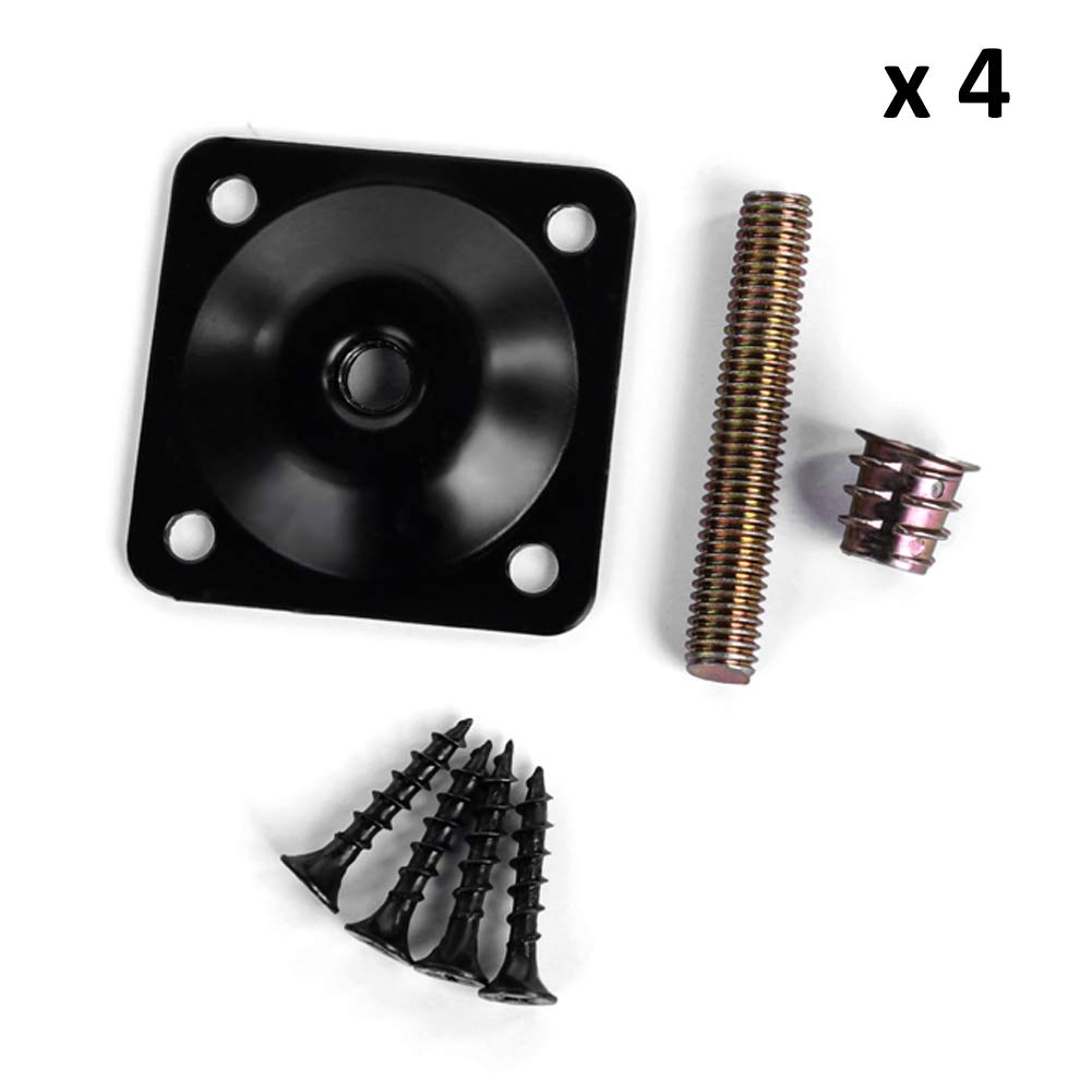 EeaseMX 8 Placas De Montaje Para Patas De Mesa Con Inclinación De 12 Grados Placas De Fijacion Para Patas De Muebles