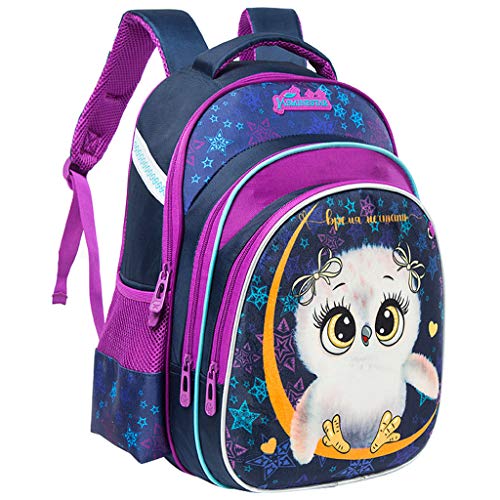 Mochila para Niñas, Mochilas Escolares Juveniles, Primaria Mochila Infantil 17 Gran Capacidad Colegio Viajes Mochilas con Tira Reflectante, Regalos para Adolescentes, Rosado