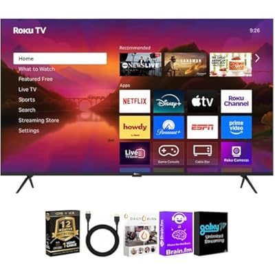 Roku 75R6C7KIT1 75 inch Class Plus Series 4K QLED Mini LED Smart TV Dolby Vision HDR10 Plus 120Hz WiFi Voice Remote HD