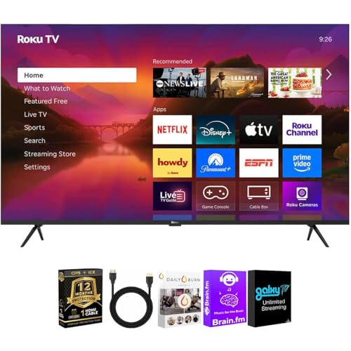 Image of Roku 75R6C7KIT1 75 inch Class Plus Series 4K QLED Mini LED Smart TV Dolby Vision HDR10 Plus 120Hz WiFi Voice Remote HD