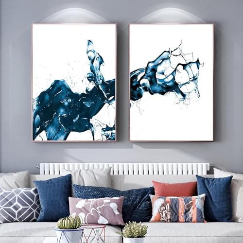 Pósteres de lienzo abstractos sin marco con diseño de agua salpicada moderna dsdsgog 2