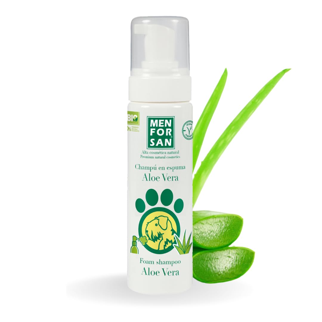 MENFORSAN Champú en Espuma con aloe Vera - Perros Y Gatos - 200 ml