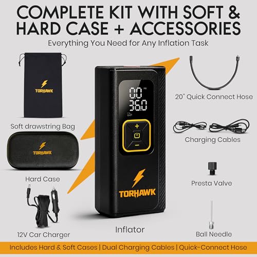 Image of Portable Tire Inflator for Car, Air Pump for Car Tires