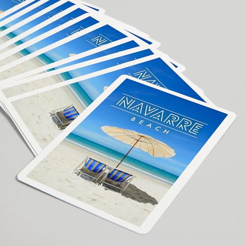 Lantern Press Naipes Poker 52 cartas Navarre Beach miniatura 5