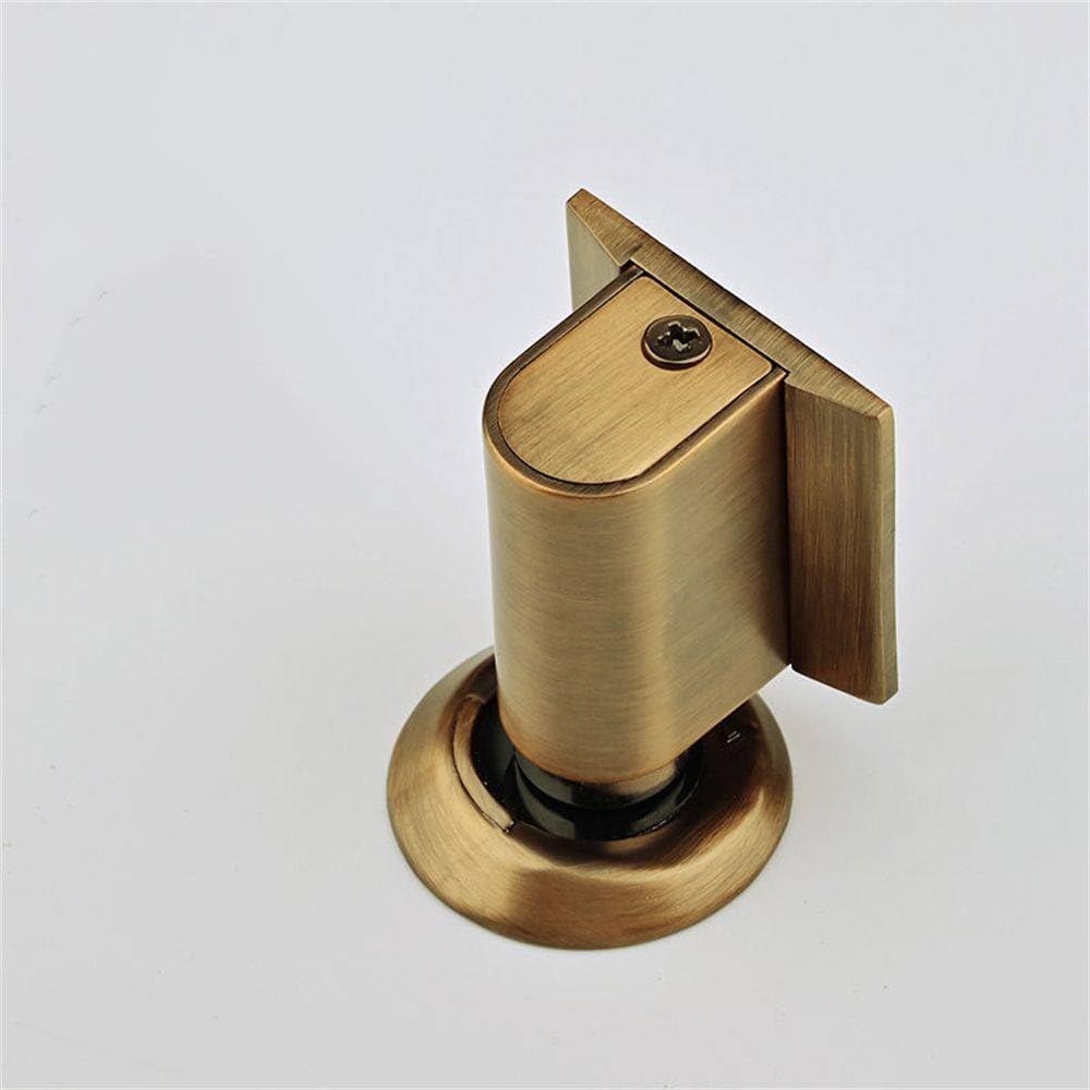 Fermaporta invisibile anticollisione anti-perforazione per bagno e camera da letto, fermaporta antiurto, fermaporta magnetico antivento, fermaporta per pavimento, bronzo giallo, 3 pezzi