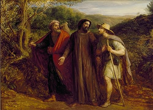Imagen de lienzo Aparición de Cristo por John Linnell, arte fino de 60x90cm