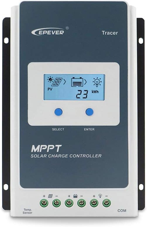 40A MPPT Charge Controller, 12V/24V Max 100V 1040W Input Negative Grounded Regulator