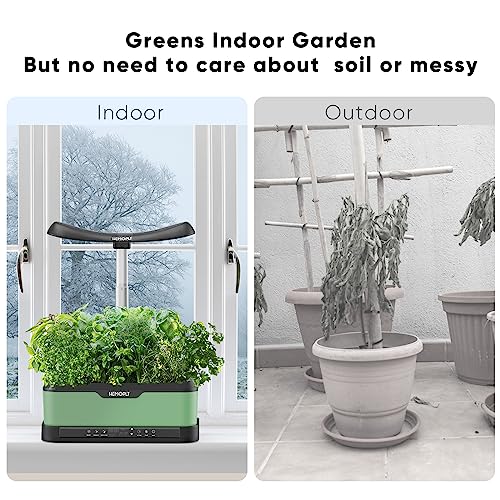 10-Pod Indoor Herb Garden Kit With LED Grow Light - Hydroponics System, 3.6L Tank, Auto Watering