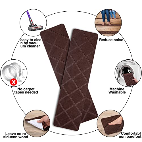 Stair Treads For Wooden Steps 4Pcs - 8X30In Carpet Stairs Runner Indoor Non-Slip Stair Mats For Kids Elders And Pets #TOP3