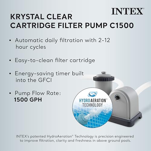 image for Intex 26731EH Prism Frame Premium Above Ground Swimming Pool Set: 18ft