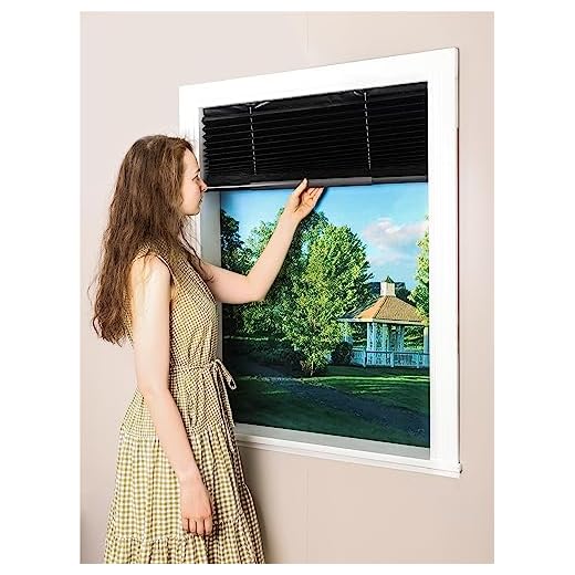ECFAC Easy Up & Down 100% Blackout Pleated Window Shades, Temporary Window Blinds, 36in x 64in (Fits Window Width 18"-36"), 2pcs-Pack, Easy Trimming & Installing (Black)