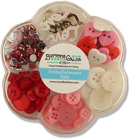 Buttons Galore Embellishment Set, Valentine's Day
