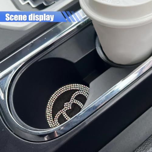 BDZMC 2PCS Posavasos para Carro con Cristales y Silicón miniatura 6