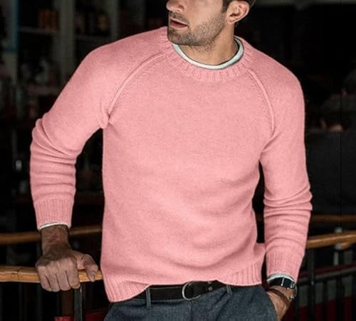 Suéter masculino primavera outono, Rosa, P