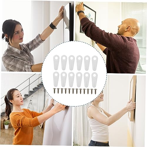 Image of OSALADI 100pcs Tablet Picture Frame Hardware Plastic Picture Turn Buttons Frame Clip Board Hanger Hooks for Plastic Hangers Photo Photo Buttons Fixing Clips No Trace