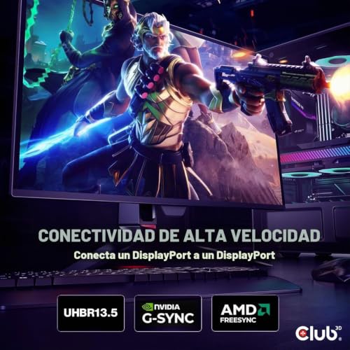 Cable DisplayPort 2.1 DP54 de 3 metros Club3D mejora tu zona de simulación y teletrabajo 8K 3