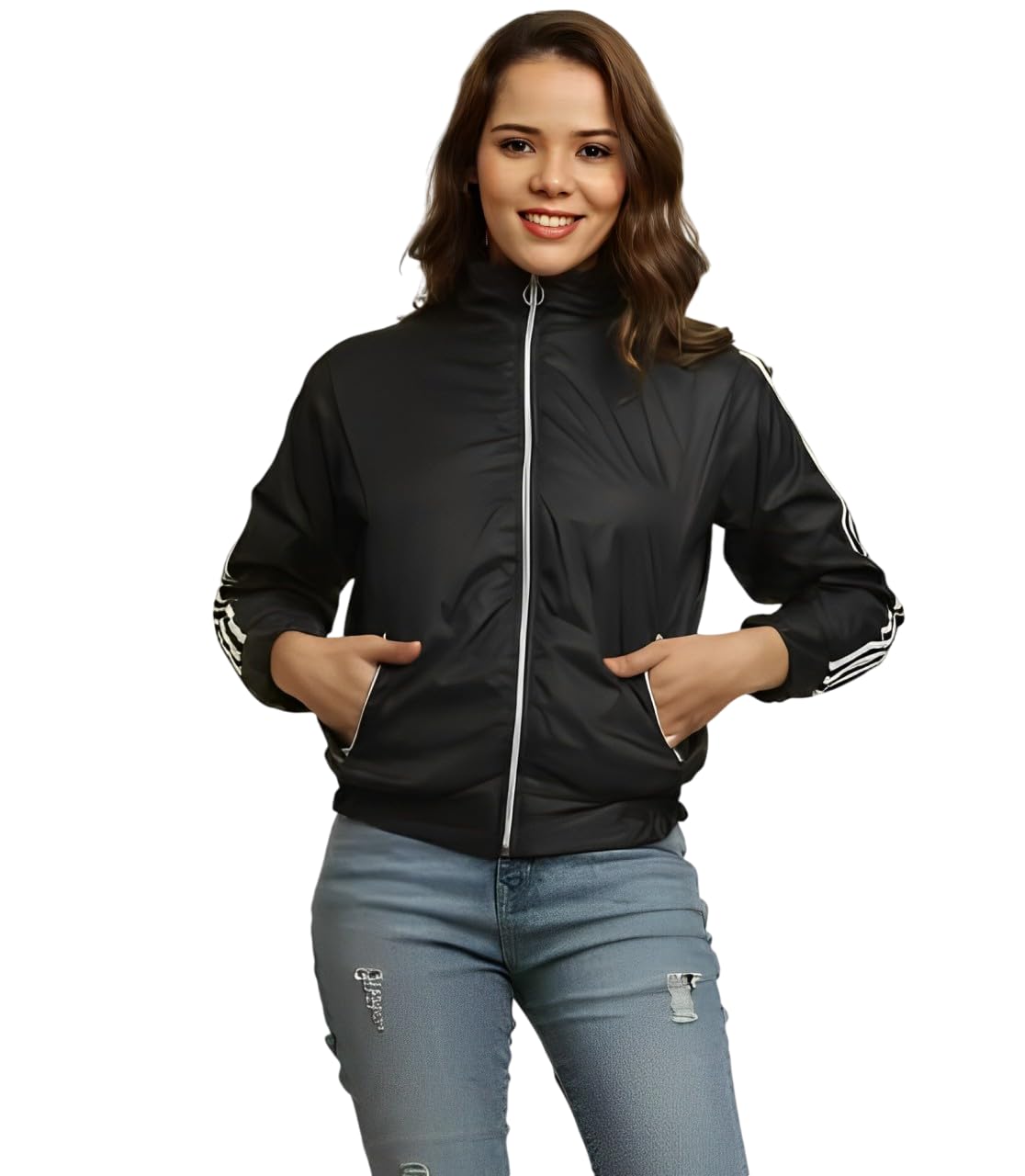 Modern Zip Zipper Jacket,Bomber Jacket,Women Casual Jacket,Jacket03,Zipper Jacket For Women.-picture-48