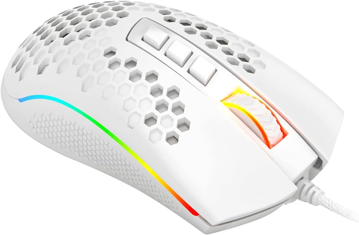 Mouse Gamer Redragon Storm Elite RGB Lunar White M988W-RGB, Branco