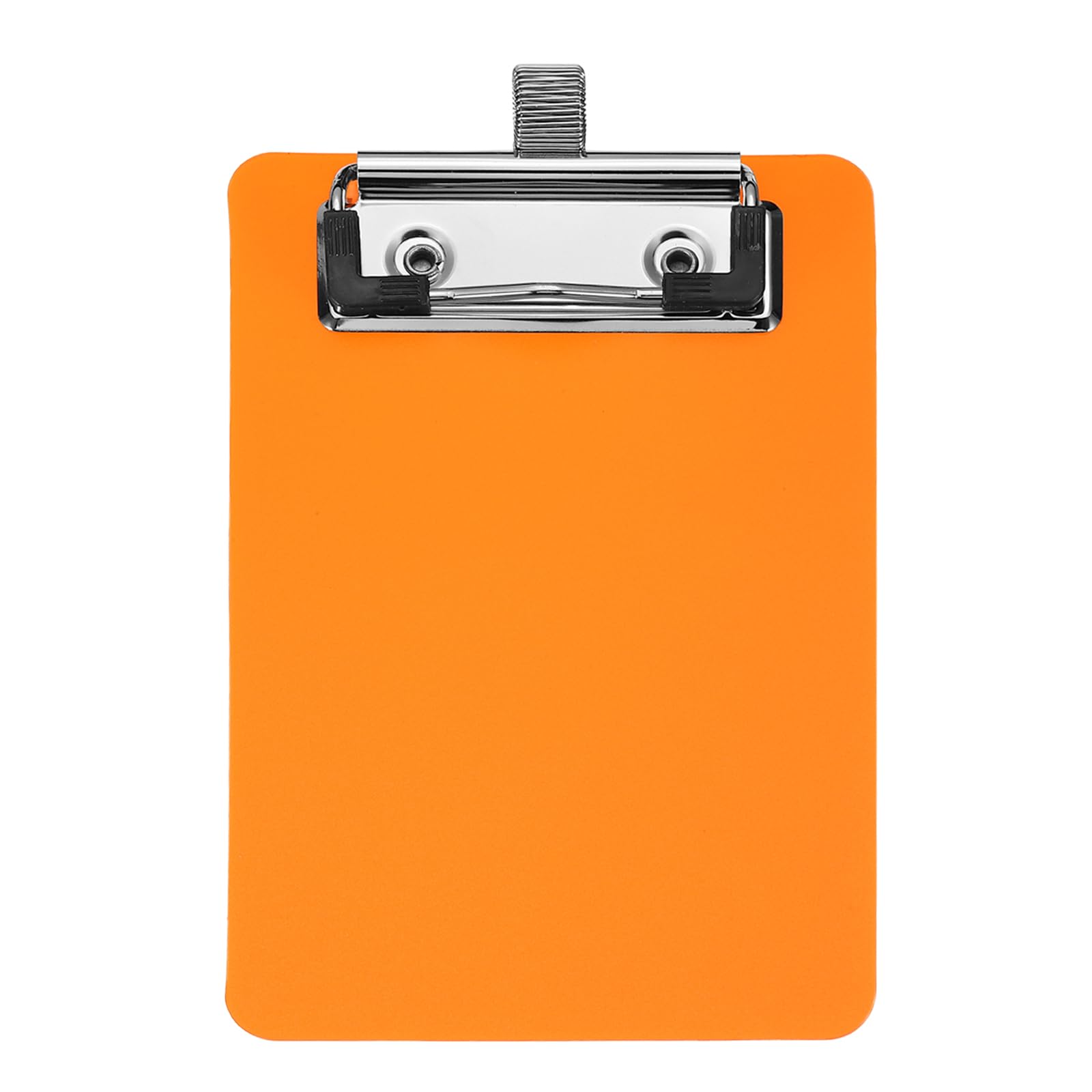 PATIKIL Mini Clipboard, 15cm x 10cm Small Pocket Clipboards Plastic A6 Memo Size Menu Pads Clip Boards with Pen Holder Low Profile Clip for Notepads Restaurants Offices, Orange
