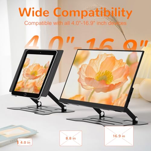 Image of Adjustable Laptop Stand for Desk,Portable Ergonomic Laptop Stand Fits All Laptops,Computer Holder Compatible with Air, Pro, Dell, HP, Lenovo More 10-17.3 inch Laptops, Black