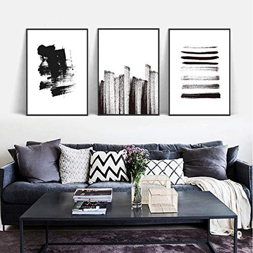 Toile nordique noire et blanche 70x100 cm pour une décoration d'intérieur moderne